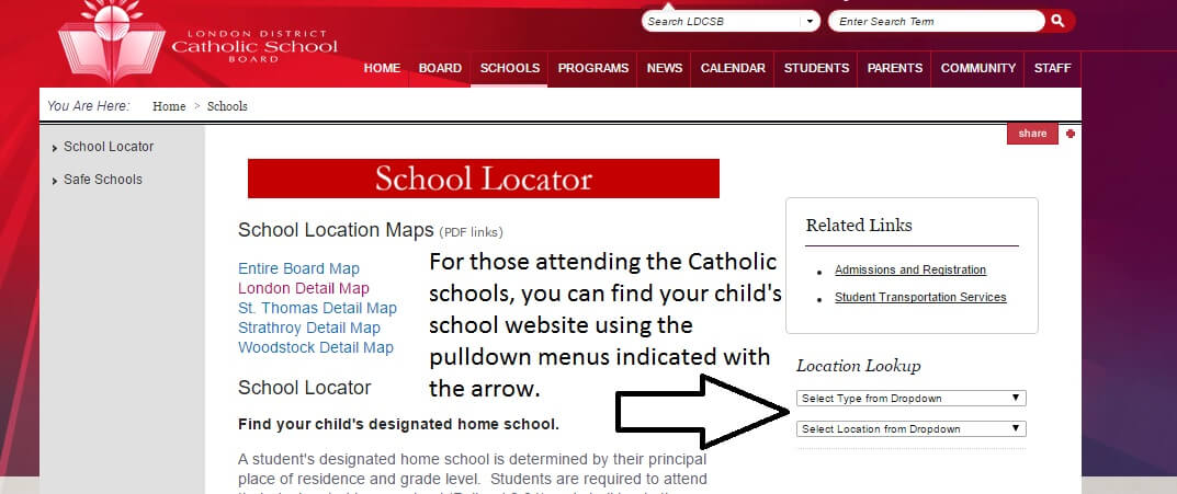 Catholic School Finder